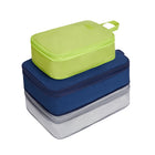 Travelon - cubes de rangement à compression - tons froids - Lot de 3-La puissance des cubes de compression permet de ne jamais oublier d'objets par manque de place