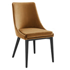 Modway - Viscount Accent Performance Velvet Chaises de salle à manger Ensemble de 2 - Cognac-Assemblée requise