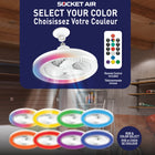 Bell + Howell - Ventilateur de plafond intérieur blanc à LED à changement de couleur de 10,1 po avec télécommande, prise d'air-Choisissez parmi 3 vitesses de ventilateur : faible, moyenne ou élevée