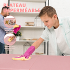 Homy Casa - Table pliante portative de 4 pi avec 4 hauteurs réglables pour utilisation intérieure et extérieure, camping - Rose-La poignée fixe facilite le transport et le rangement