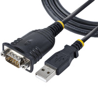 Startech - Câble USB-série de 3 pieds (1 m) - Convertisseur DB9 mâle RS232 vers USB - CI prolifique-USB vers série : Connectez des périphériques série RS232 (DB9) à un ordinateur avec cet adaptateur USB-série. Fixez le câble à l’aide des écrous à verrouillage à vis situés sur le connecteur série mâle DB9. Périphériques de portée avec longueur de câble étendue de 3 pi (0,91 m)