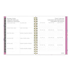 Blueline - 2026 Agenda hebdomadaire/mensuel Lavande Florale avec onglets mensuels - 11 po x 8-1/2 po - Trilingue-Pochette de rangement
