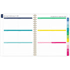 AT-A-GLANCE - Agenda hebdomadaire/mensuel Emily Ley tuile 2025 - 11 po H x 8 3/8 po l - Multicolore - Bilingue-Une semaine sur deux pages comprenant un espace de planification et une section pour cocher les tâches terminées
