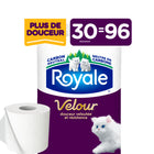 Royale - Papier Toilette Velour - 2 plis - 30 Rouleaux- Les produits de papier Royale sont carboneutres. Chaque année, les forêts que nous gérons absorbent plus de carbone que ce qui est émis pendant le cycle de vie des produits de papier Royale.* La certification de carboneutralité des produits Royale est l'une des mesures prises dans le cadre de notre engagement plus vaste envers l'environnement