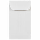 Jam Paper - Enveloppes pour pièces n° 3, 6,35 cm H x 11,4 cm l, Blanches, Paquet de 100-Couleur : Blanc