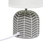 Simple Designs - Petite lampe de table - Gris avec design Web blanc-8