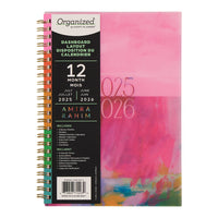 The Happy Planner - Planificateur organisé Brushed Elegance 2025-2026 12-mois-Ce modèle Brushed Elegance présente des œuvres abstraites éblouissantes d’Amira Rahim, des couleurs riches et des couvertures en plastique givrées anti-rayures