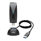 D-Link - Adaptateur USB Wi-Fi 6 D-Link AX1800 USB 3.0 Double bande-Parfait Pour Le Streaming Et Les Jeux: Profitez d’un streaming 4K fluide, de jeux en réalité virtuelle et d’appels vidéo avec moins de latence et une fiabilité accrue