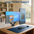 ShoppingAll - Support de moniteur double VESA avec bras à ressort à gaz entièrement réglable et pince de bureau - Noir-Installation rapide en 3 minutes : Conception en une seule pièce avec plaque VESA à insertion rapide - aucun outil compliqué requis