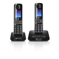 Motorola - Téléphone sans fil D87 Série Bluetooth - Noir - Paquet de 2-Graphique complet de 1.8 po : Affichage couleur Rendre la communication plus claire avec un affichage couleur