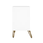 Manhattan Comfort - Avira 35" commode 3 tiroirs style mid-century modern - blanc-Construction durable conçue pour un usage quotidien