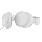 Basic Tech Écouteurs pliable sur l'oreille avec fil - Blanc-Prise casque 3,5mm