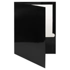 JAM Paper - Porte-documents brillant à 2 pochettes - noir - Paquet de 6-4