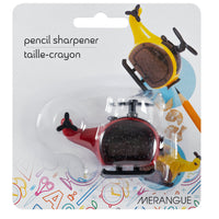 Merangue - Taille-crayon - forme d’hélicoptère - Couleurs Variées-Taille-crayon fantaisie en forme d’hélicoptère