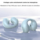 MyBat - Écouteurs Open-Ear echelon Echo - Bleu-24 h d'autonomie totale - Longue durée de lecture avec le boîtier de charge