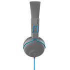 JLab Studio Casque D'Écoute, Gris / Bleu-Coussins en cuir et en mousse ultra-peluches