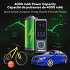 Bullseye - Compresseur d'air et Powerbank portable rechargeable Pocket Air-LIVRÉ AVEC TOUT CE QUI EST NÉCESSAIRE POUR UN USAGE QUOTIDIEN : La pompe à air de poche n'est pas seulement un gonfleur de pneu portable pour les pneus de voiture. Avec des accessoires de buse polyvalents, ce gonfleur de pneus Bullseye Pro pour les pneus de voiture peut gonfler les pneus de vélo, les balles de sport et autres gonflables. Que vous campiez ou que vous vous prépariez pour un jeu, cette pompe à air portable pour pneus de