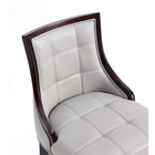 Manhattan Comfort - Tabouret de comptoir Fifth Avenue 19" traditionnel rembourré en similicuir - gris clair-10