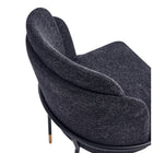 Manhattan Comfort - Chaise de salle à manger moderne Flor 58 cm, revêtement tissé sergé, noir-22,44 po L x 20 po l x 31,89 po H
