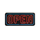 Futech - Panneau ouvert à LED - 24 po L x 10,5 po H - Bleu/Rouge-Utilisation en intérieur uniquement