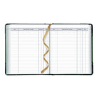 Brownline - 2026 Agenda quotidien Traditional - 8-1/8 po x 6-9/16 po - Marbre vert - Anglais-Section registre comptable
