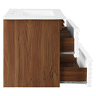 Modway - Render Fixation murale de 30" Vanette de salle de bain - Blanc Noyer Blanc-8