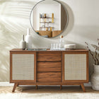 Modway - Soma 59" Buffet - Noyer-Coussinets de pied non marqués