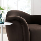 Modway - Compose Performance Velvet Fauteuil pivotant - Marron chocolat-Silhouette du canon rond
