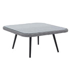 Modway - Endeavor Terrasse extérieure Rotin en osier Table basse carrée - Gris-Table basse extérieure moderne