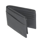 Club Rochelier - Portefeuille mince pliable pour homme avec carte d'identité amovible - Gris anthracite-2 poches fendues