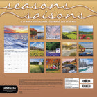 DateWorks - Calendrier Mural 16 Mois 2025 des Saisons - 12 po x 12 po - Bilingue-Comprend des pages mensuelles de janvier à décembre 2025, ainsi que les 4 derniers mois de 2024.