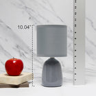 Simple Designs - Petite Round Table Lamp - Gray With Matching Shade-Un interrupteur rotatif accessible situé sur le cordon de cette lampe permettant une fonction marche/arrêt rapide et facile selon les besoins
