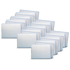 Flipside Products - Tapis d'apprentissage effaçable à sec recto verso - 9 po x 12 po - Lettres et chiffres - Paquet de 48-Comporte des chiffres en pointillés bleus en gras d'un côté et des lettres en pointillés frappantes de l'autre pour un outil d'apprentissage visuellement attrayant