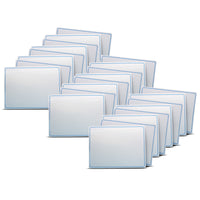 Flipside Products - Tapis d'apprentissage effaçable à sec recto verso - 9 po x 12 po - Lettres et chiffres - Paquet de 48-Comporte des chiffres en pointillés bleus en gras d'un côté et des lettres en pointillés frappantes de l'autre pour un outil d'apprentissage visuellement attrayant