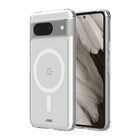 AXS - ULTRA CLEAR Étui compatible magnétique testé contre les chutes pour Google Pixel 8-Protection anti-UV pour afficher clairement le design original de votre cellulaire