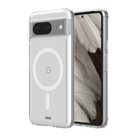 AXS - ULTRA CLEAR Étui compatible magnétique testé contre les chutes pour Google Pixel 8-Protection anti-UV pour afficher clairement le design original de votre cellulaire