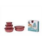 Mepal - CIRQULA ENS/4 Rnd Shlw 350+750 mL, 1.25+2.25L/12+25+47+76oz  Mauve Vif-Va au lave-vaisselle