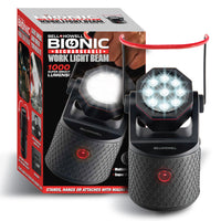 Bell + Howell - Lampe de travail bionique 360 Pro multidirectionnelle - 1000 lumens-Lampe de travail portable : La lampe de travail à DEL Bionic est légère et portable tout en produisant une lumière super brillante avec une durée de vie de 50 000+ heures, ce qui la rend parfaite pour le camping, la pêche, la randonnée ou le travail en déplacement