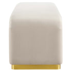 Modway - Koda Performance Velvet Banc long de la chute d’eau - Brass Almond-Socle métallique