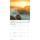 DateWorks - Mini Calendrier Mural 16 Mois 2025 Couchers de Soleil - 7 po x 7 po - Anglais-Scénique