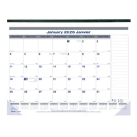 Blueline - 2026 Calendrier sous-main mensuel Net Zero Carbon - 22 po x 17 po - Bilingue-12 mois: janvier 2026 à décembre 2026