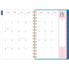Cambridge - Agenda hebdomadaire/mensuel feuille bleue EttaVee 2024-2025 - 5 1/2 po x 8 1/2 po - bleu - anglais-12 mois : juillet 2024 à juin 2025