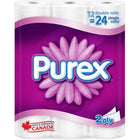 Purex - Papier toilette rouleau double - blanc - paquet de 12-Avec deux fois plus de feuilles par rouleau, vous changerez le rouleau moins souvent.