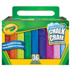 Crayola - 36 bâtons de craie lavable pour trottoir-La forme antiroulement spéciale signée Crayola empêche la craie de rouler sur le pavé ou autre surface inclinée