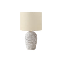 Monarch Specialties - Luminaire - 17 po H Lampe De Table - Rotin Blanc - Abat-Jour Beige - Transitionnel-Rafraîchissez votre intérieur avec cette élégante lampe de table de 17 pouces de haut, dotée d'une base en rotin blanc et d'un abat-jour chic en tissu beige, parfaite pour créer une ambiance chaleureuse et accueillante dans votre salon, votre chambre ou votre bureau à domicile