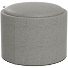 HOMCOM - Table basse ronde avec plateau, espace de rangement et revêtement - gris-Couvercle de plateau amovible avec poignées rainurées pour plus de commodité 