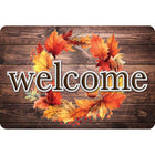 Ashley Productions - The Original Fun Mat - Tapis de Bienvenue - 15 -5" x 23 -5" - Couronne d'Automne de Bienvenue-Mesure et design : Le tapis de bienvenue de couronne d'automne mesure 15,5 po x 23,5 po.