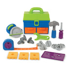 Learning Resources - Nouvel ensemble d'outils de luxe Sprouts - Ensemble de 18-Plein de surprises ! Découvrez les actions et activités amusantes de ce jouet d'apprentissage préscolaire : il y a une scie circulaire avec un effet sonore amusant, un ruban à mesurer fonctionnel et plus encore !