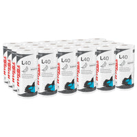 WypAll - Lingettes extra absorbantes Power Clean L40 - lingettes à usage limité - blanches - paquet de 24-70 lingettes blanches par rouleau, 24 rouleaux géant d’essuie-mains très absorbants WypAll PowerClean L40/caisse, 1 680 lingettes par caisse