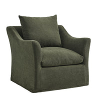 Modway - Somerset Mélange de lin Fauteuil - Sauge-Chaise d’accent moderne en mélange de lin